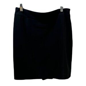 Ann Taylor A-Line Skirt Womens Black Back‎ Slit Size 6